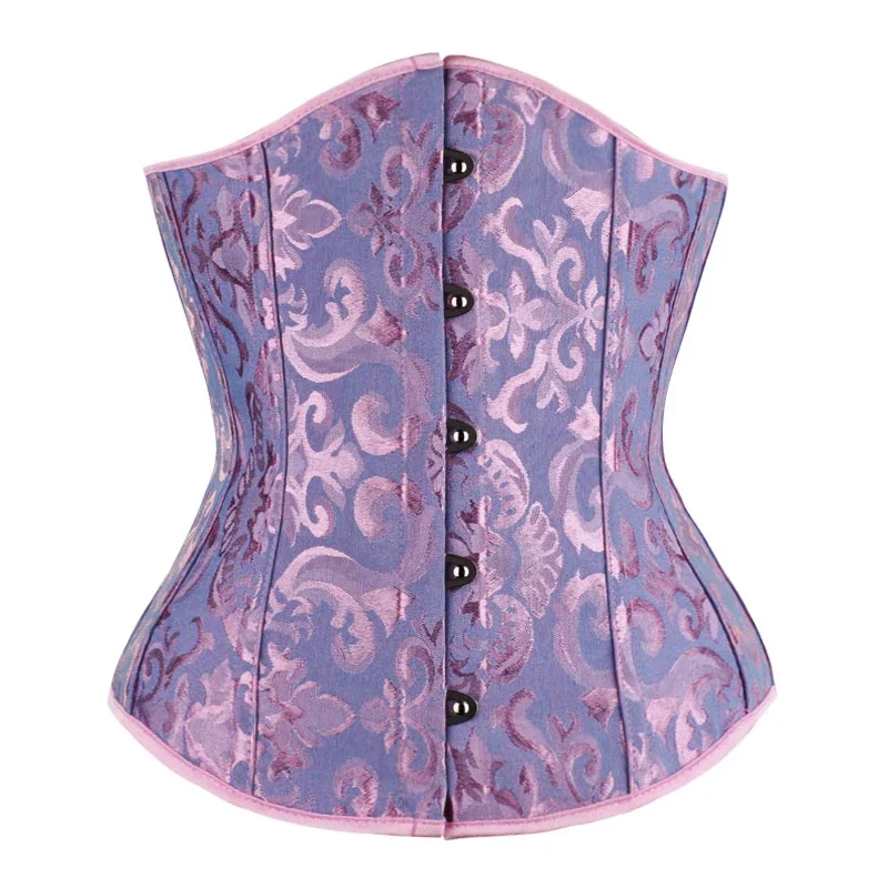 Corsé debajo del pecho para mujer, corpiño Floral con realce, gótico, Sexy