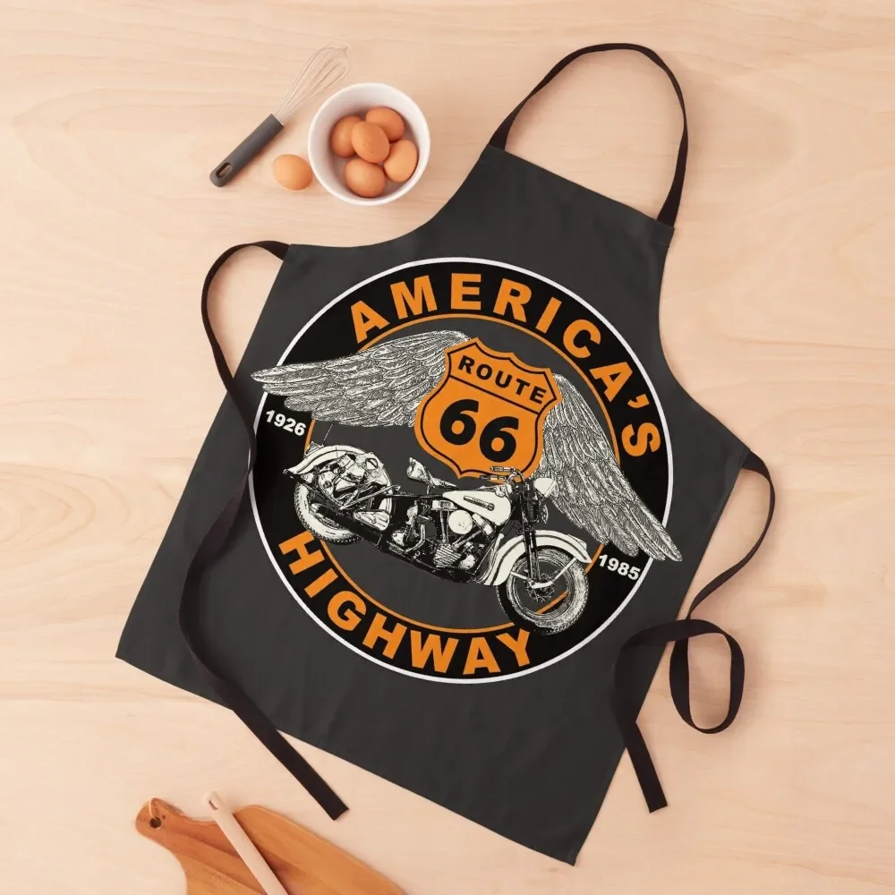 

Route 66 Americas Highway Apron Kitchen Man Chef Uniform Women Apron