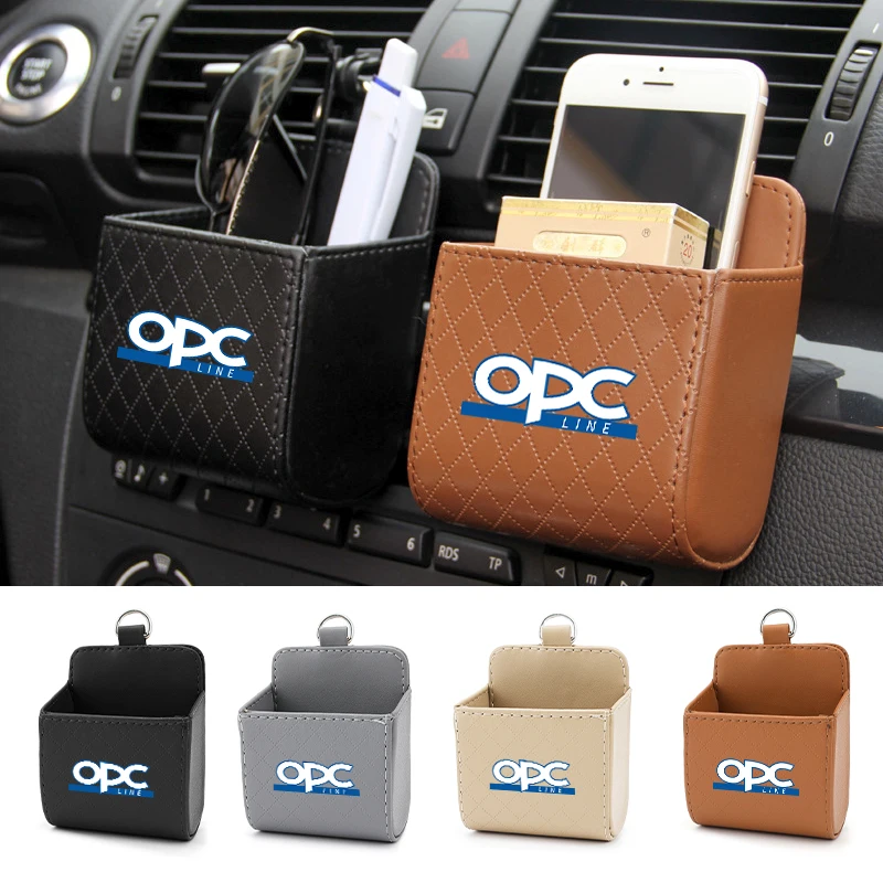 Car Air Vent Storage Box Small Object Organizer Case Hanging Packet For Opel Astra Corsa Insignia Grandland Vivaro Antara Ampera
