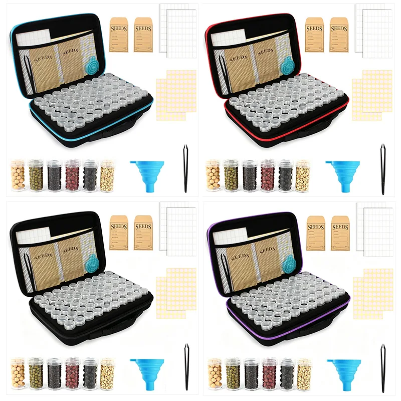 Diamond Painting Storage Bag, Bead Storage Boxes for Diamond Painting Accessories and Tools, 240/120/60/30 Round Bottles