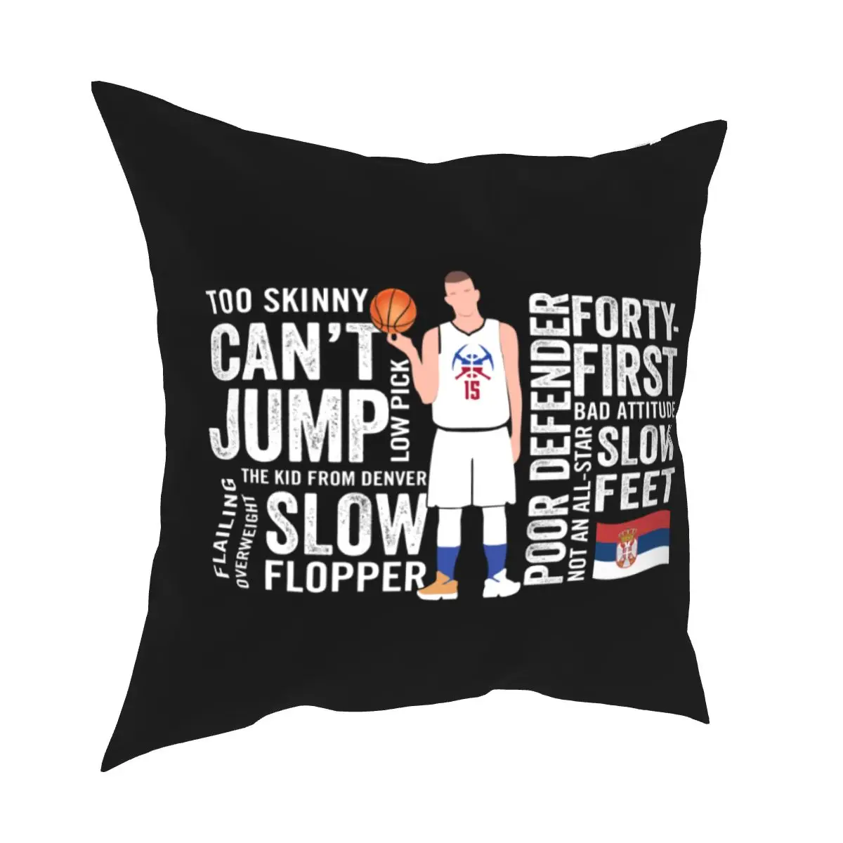 Soft Nikola Jokic Mvp Pillowcase Throw Pillow Cover Healthy Customized Top Quality