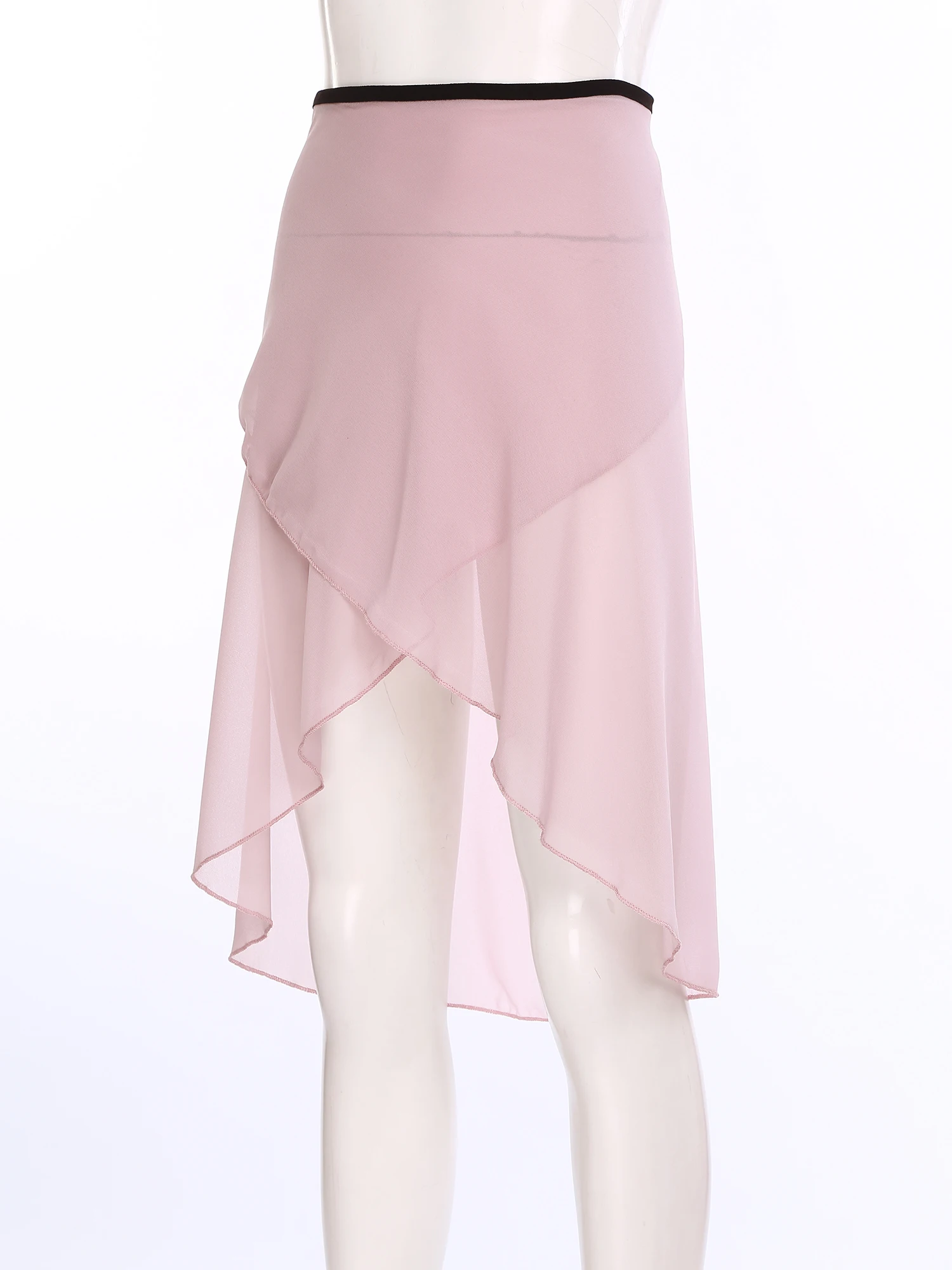 Jupes de Ballet en mousseline de soie pour femmes, Costume d'échauffement pour examen de pratique de danse irrégulière, jupe transparente à lacets