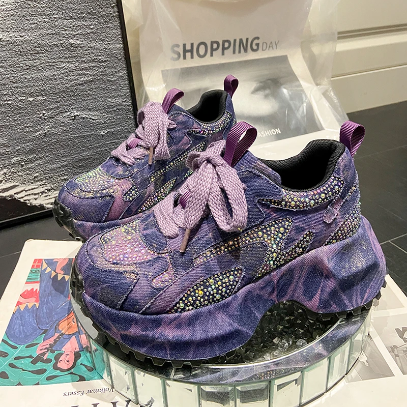 7CM Kadın Gümüş Kristal Günlük - Canvas Sneaker High incelemesi ve fiyatı