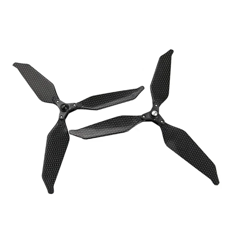 B24B 4Pcs Carbon Fiber 9455S Propeller Three Blade Self-Lock Propellers With Base For DJI Phantom 4/ 4 Pro Advanced Drone