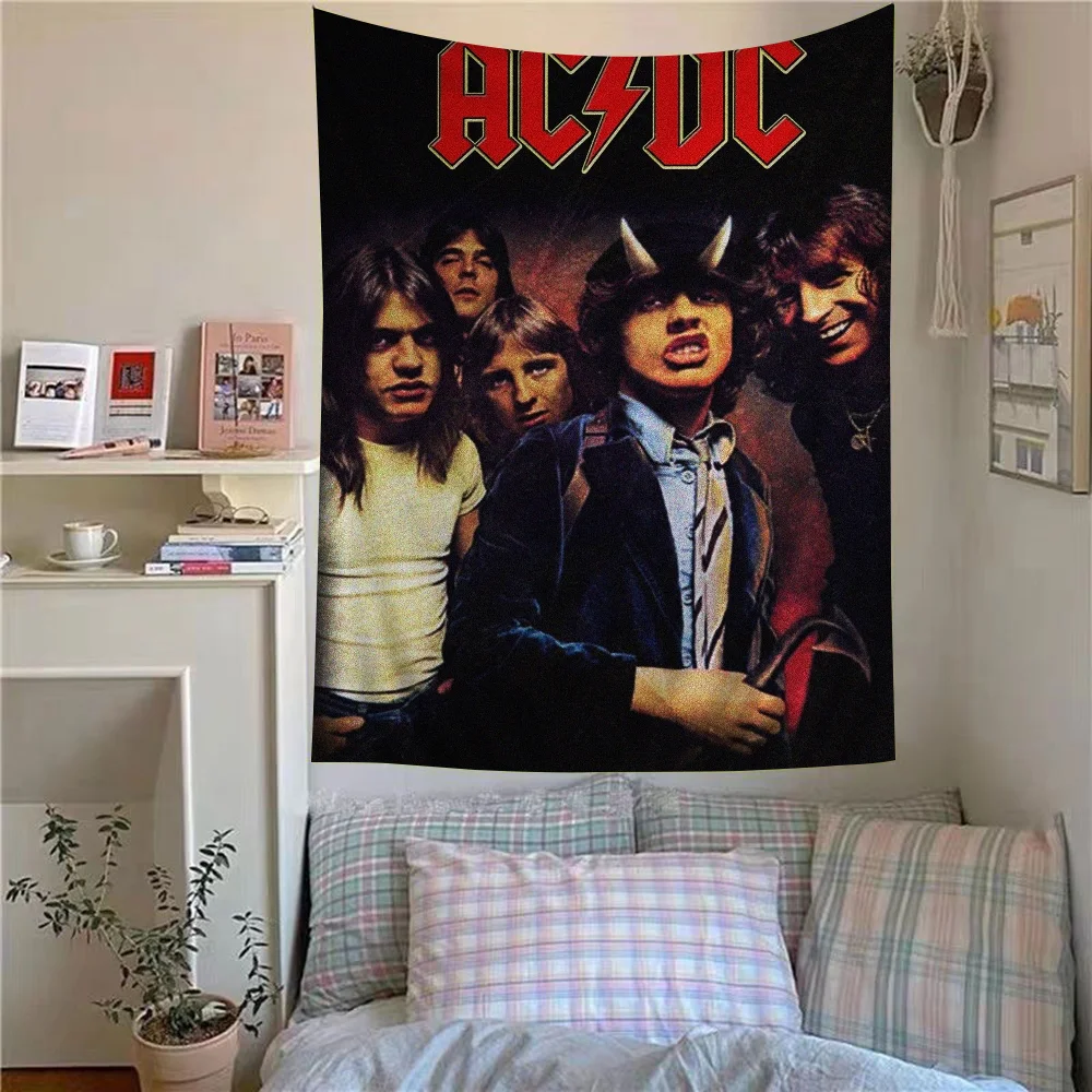 BAND A-AC DC Printed Large Wall Tapestry Wall Hanging Decoration Household Decor Blanket