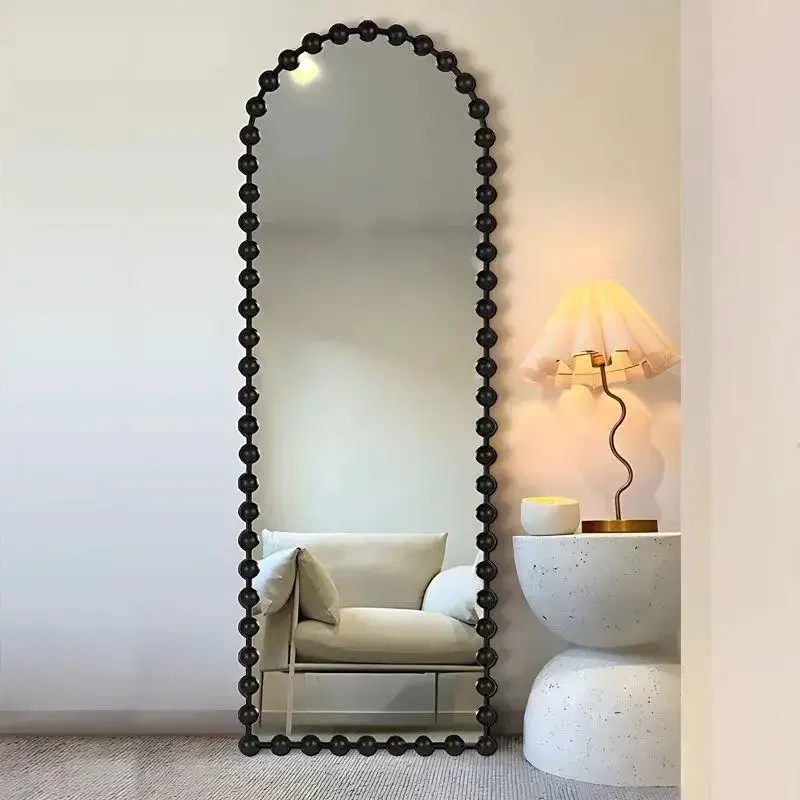 

Minimalist Design Mirror Nordic Dressing Living Room Funky Frame Mirror Aesthetic Funky Wooden Spiegel Wand Home Decorations