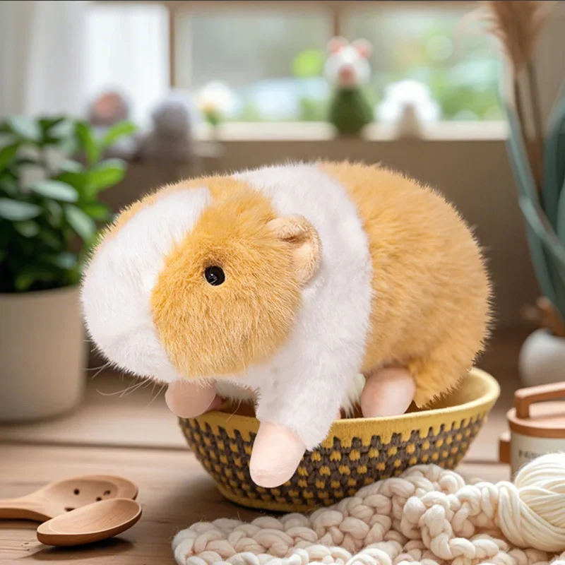 Real Life Tricolor Guinea Pig Plush Toy Guinea Pig Soft Stuffed Doll Stuffed Animal Toys Kids Birthday Xmas Gift