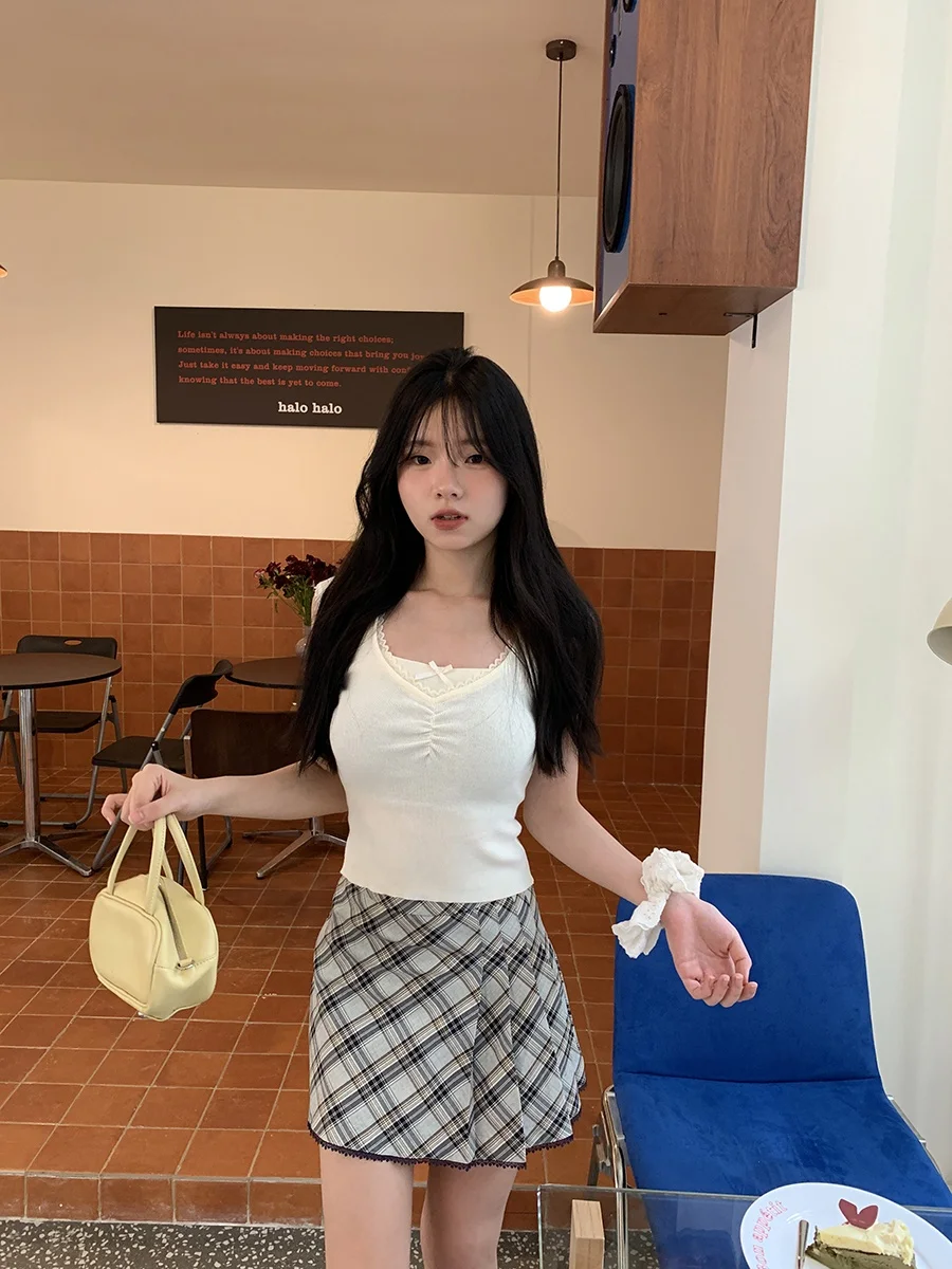 T-shirt rossa lavorata a maglia ort Sve da donna Faionable Summer Trendy oulder Fit Abbigliamento casual Pendolarismo Sle Top dimagrante