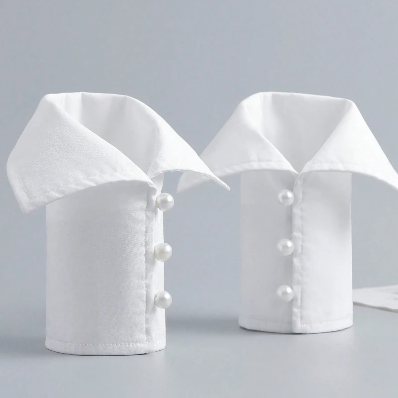 1 Pair Simple White Elegant Pearl Sleeve Cuffs Perfect for Autumn Winter Decoration Adding Elegance to Outfits