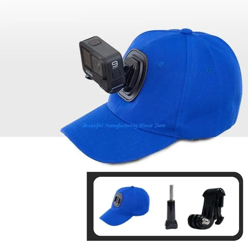 

E56A Action Camera Head Mount Hat For With Camera Mount Camera Baseball Cap
