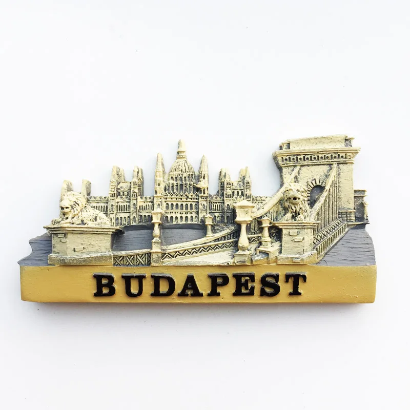 Węgry podróżna lodówka naklejki magnetyczne kreatywne budapeszt pamiątki turystyczne magnesy na lodówkę dekoracja wnętrz naklejki na lodówkę
