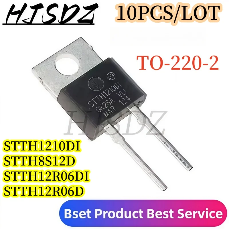 Original New 10PCS/LOT  STTH8S12D STTH1210DI STTH12R06DI STTH12R06D TO220 MOS FET TO-220 Integrated circuit IC