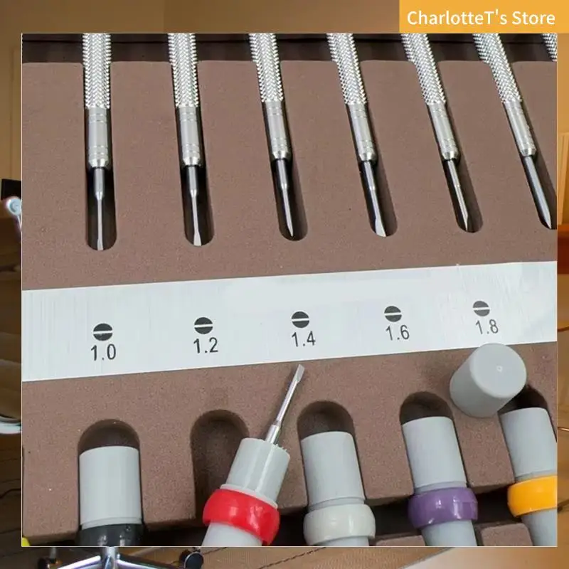 

10PCS Watch Repair Screwdrivers With Weight Sleeves In Wooden Box-ABLI