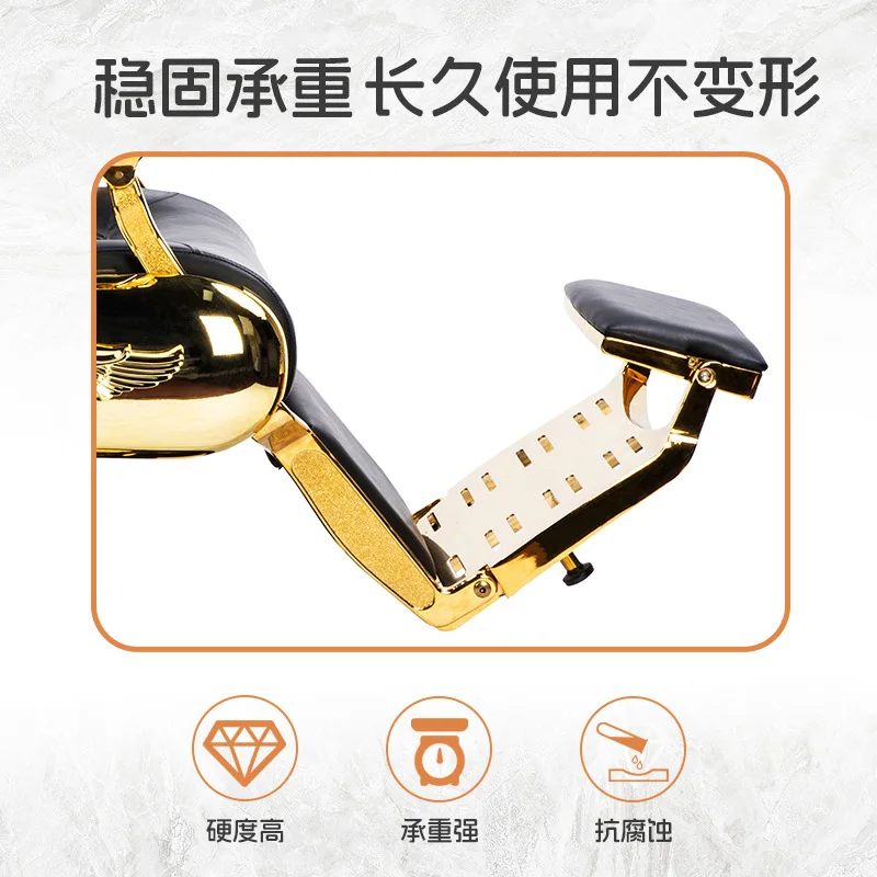 Luxury-style hair salon chair, designed for barbershops and hair salons, featuring a rotating design, adjustable height, comfort