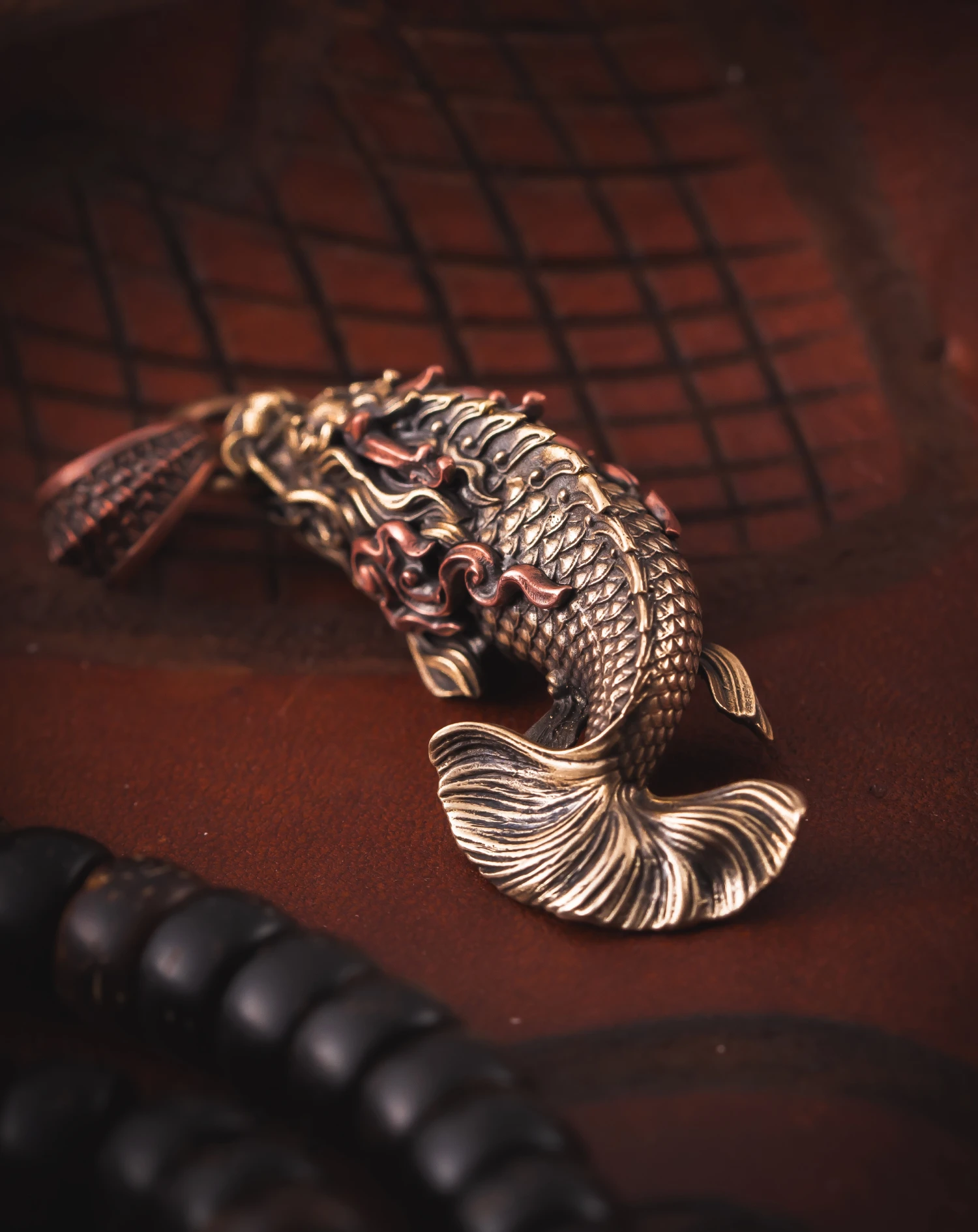 Men Accessories Hk - COPPERTIST.WU Dragon Fish Pendant for Necklace,