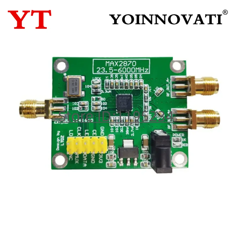 Wideband RF Signal Generator 23.5MHz-6GHz MAX2870 PLL Source Compatible with ADF4355 5333 4351 for Lab Testing