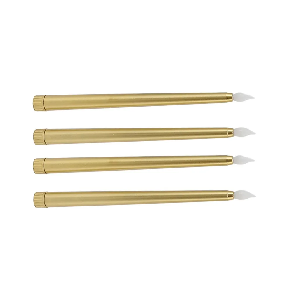 4 Pcs Low Voltage Battery Powered LED Taper Candles Flameless Flickering Taper Candles Warm Light Candle Lights Halloween Decor
