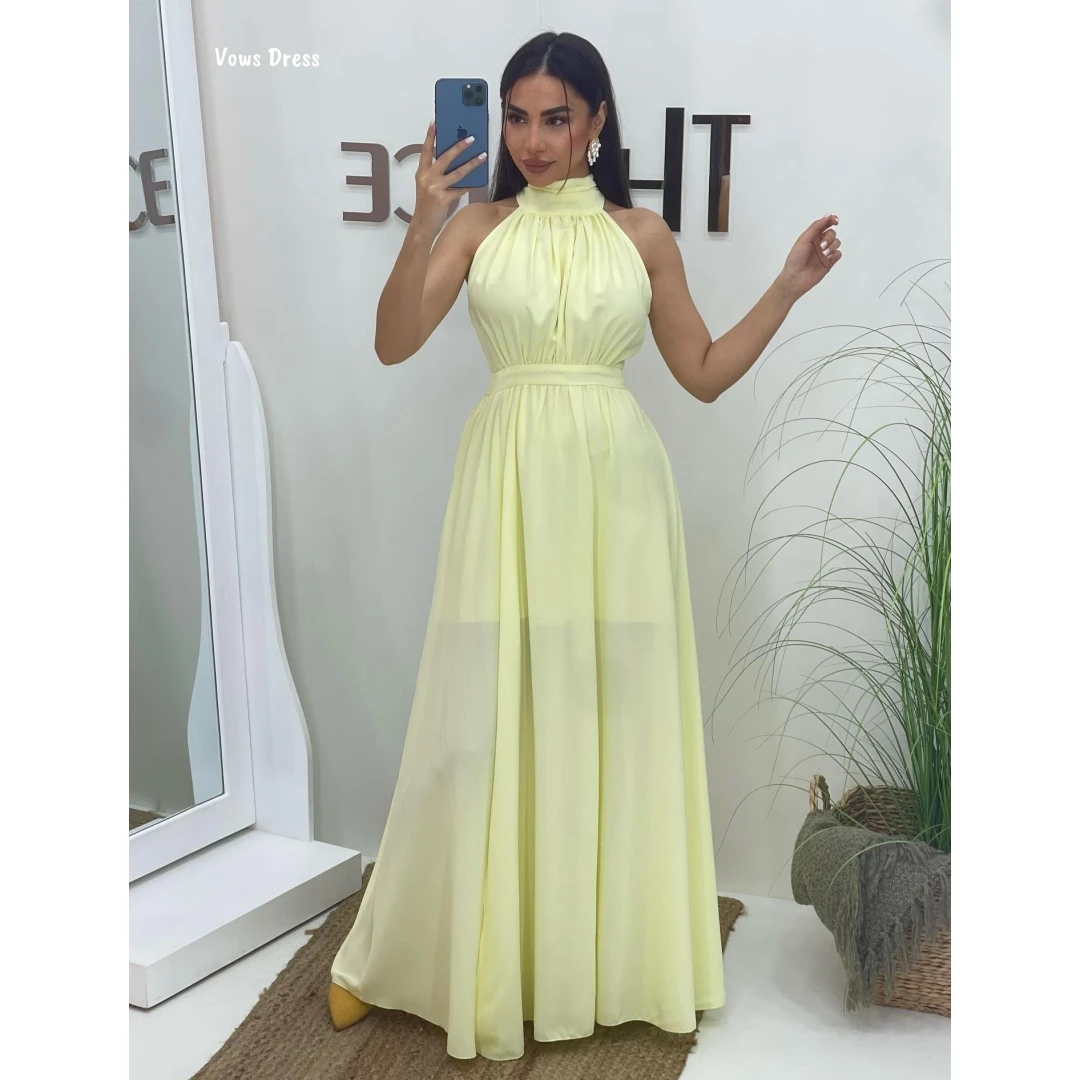 

Vows Evening Dresses Woman Elegant Party Dresses for Women Luxury Evening Dress 2025 Line A Robe Soiree Custom Made Chiffon Prom