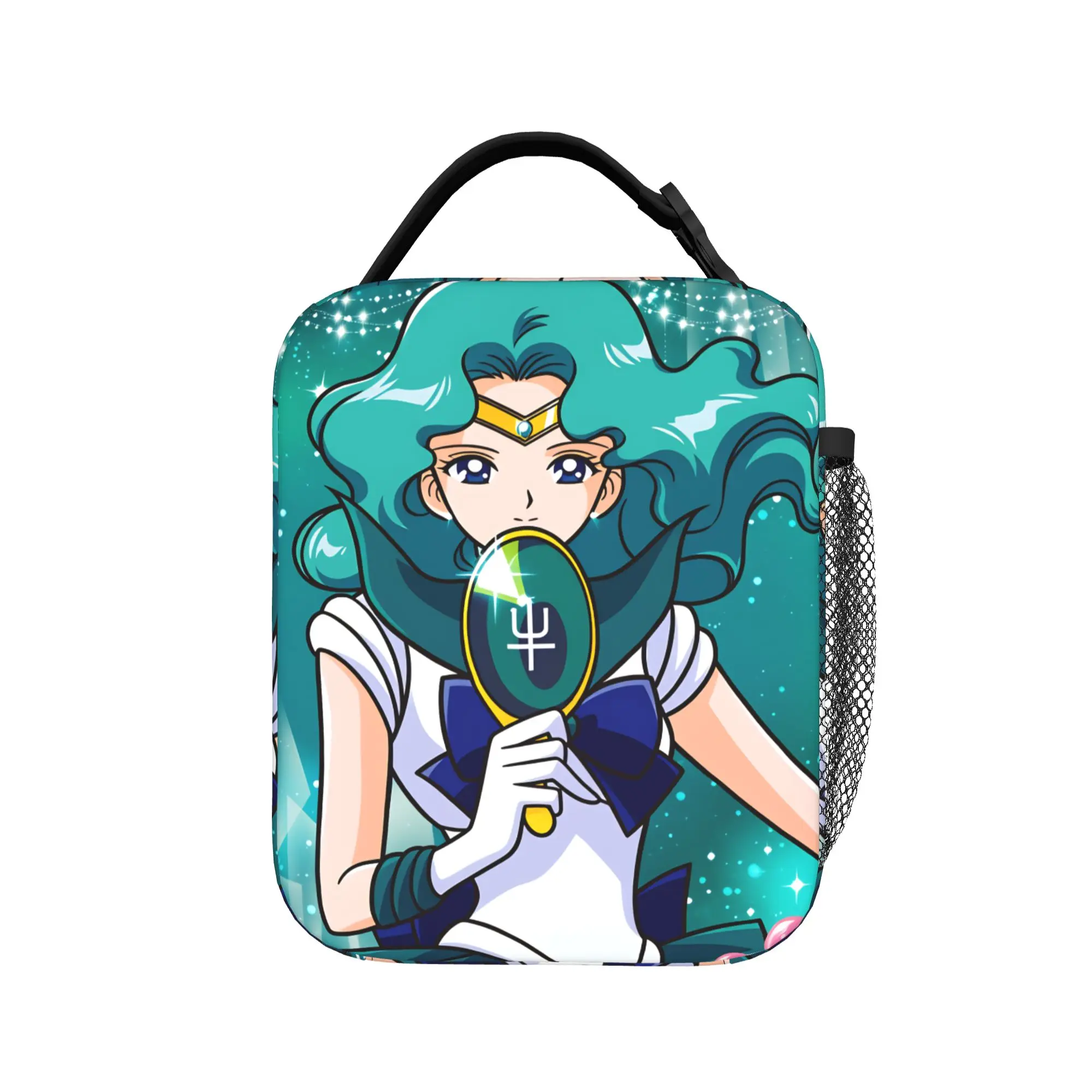 

Neptune Sailors Lunch Bag Portable Zipper Lunch Box Women Office Print Cooler Bag Aesthetic Oxford Tote Food Bags