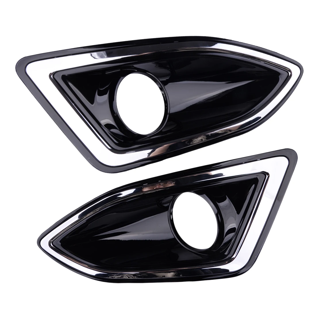 

1 Pair Car Front Left & Right Bumper Fog Light Cover Fit for Ford Edge 2015 2016 2017 2018 FT4Z17B814AB FO1038177 FT4Z17B814AA