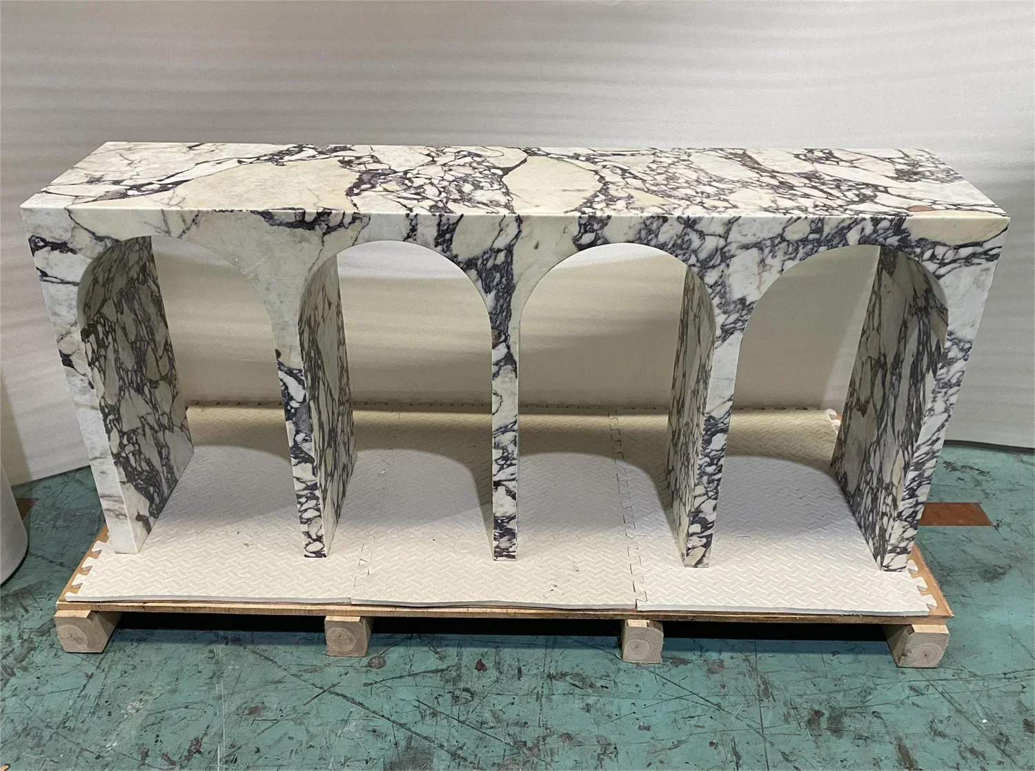 High Quality For Luxury Marble Entrance Table Custom Design Arch Shape Marble Table Marble Console Table On Sale