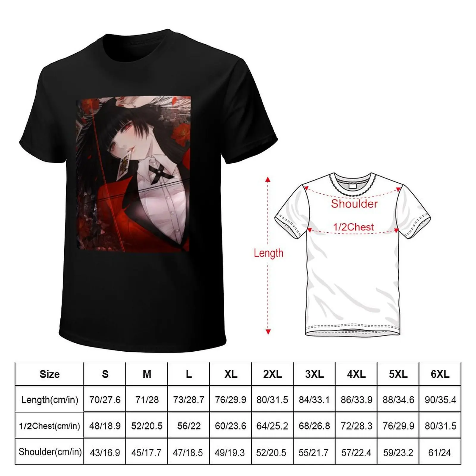 kakegurui T-Shirt Casual Simple Design Short Sleeve Shirt