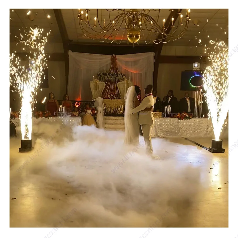 DMX 1300W Double head rotation Cold Spark Machine Sparklers Machines Special Effect Equipment Wedding Party Disco Bars Lighting