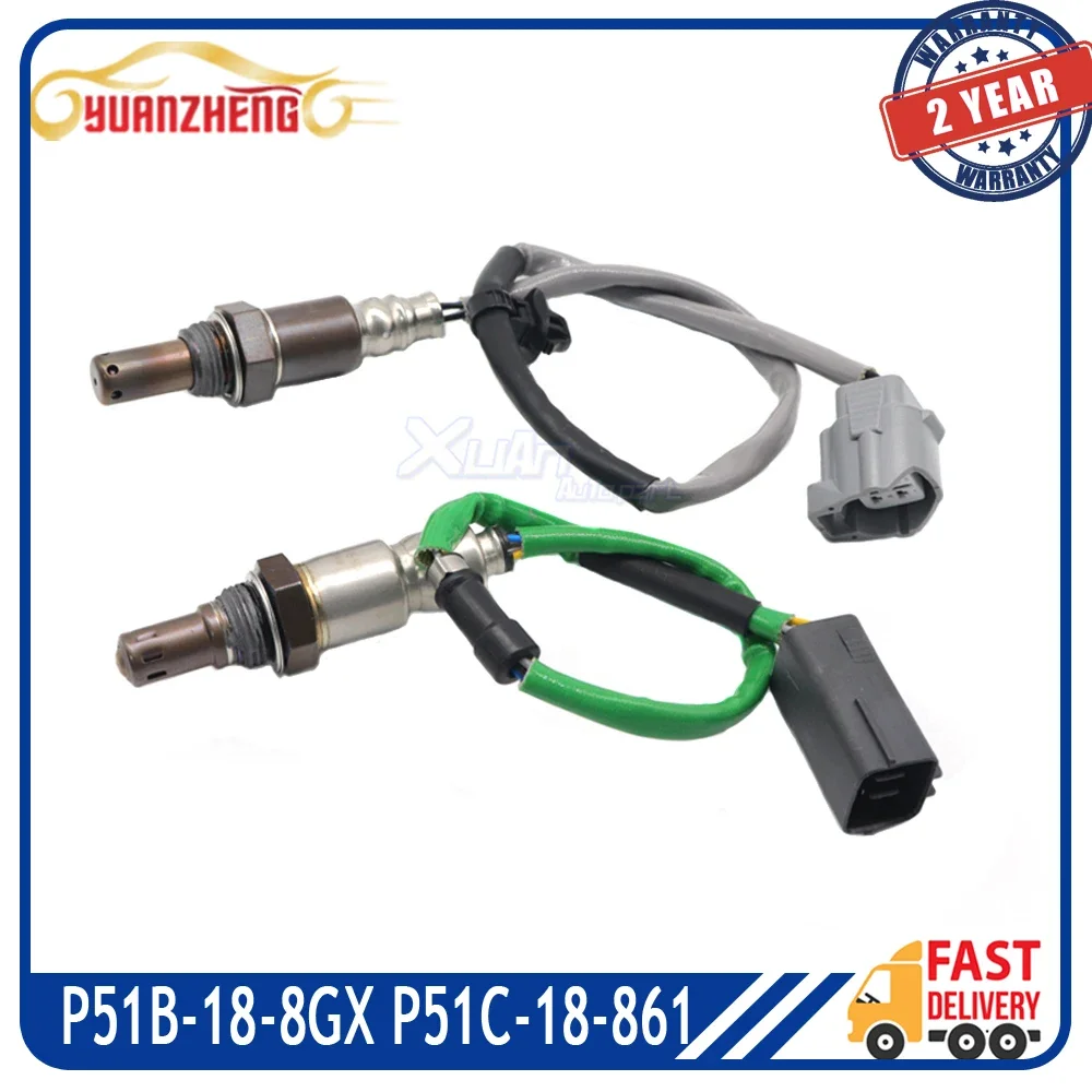 2pcs Upstream Downstream Air Fuel Ratio Lambda O2 Oxygen Sensor for Mazda MX-5 Miata 2016-2018 2.0L P51B-18-8GX P51C-18-861