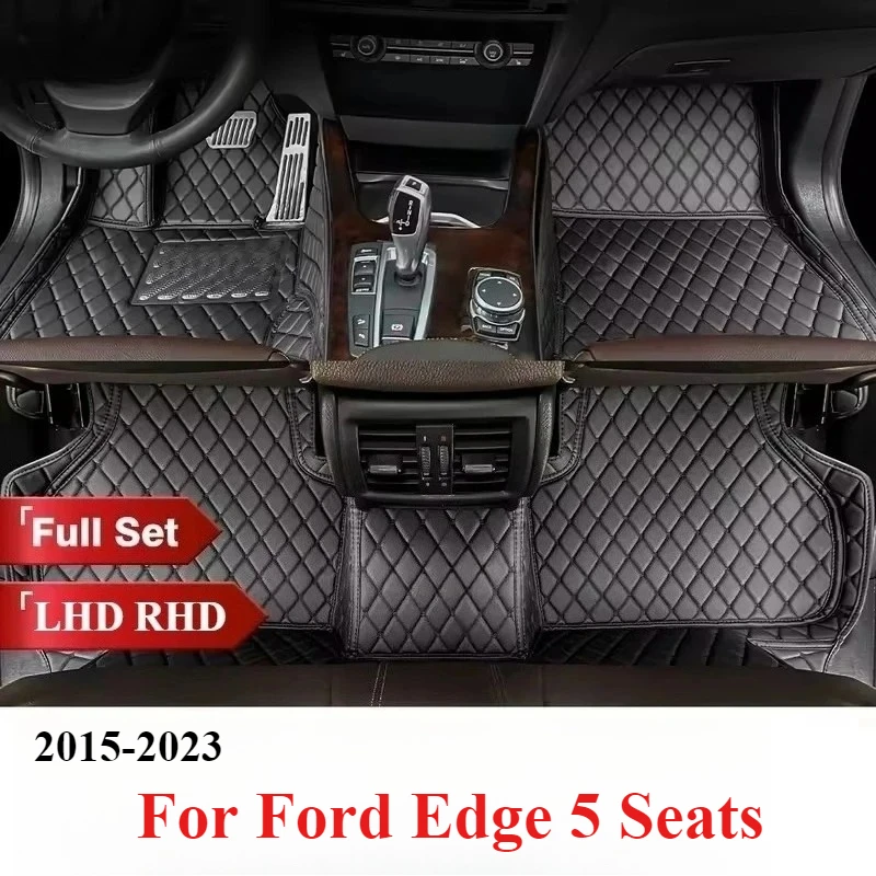 

Автомобильные коврики для Ford Edge 5 мест 2015-2023 2022 2021 2020 2019 2018 Пользовательские автомобильные подушечки для ног Ковровое покрытие Аксессуары для интерьера