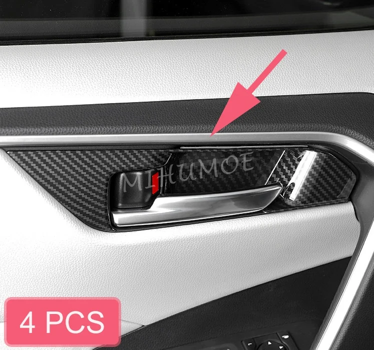 

Крышка внутренней дверной ручки из углеродного волокна, накладки для Toyota RAV4 Suzuki Across 2020 2021 2022 2023 2024