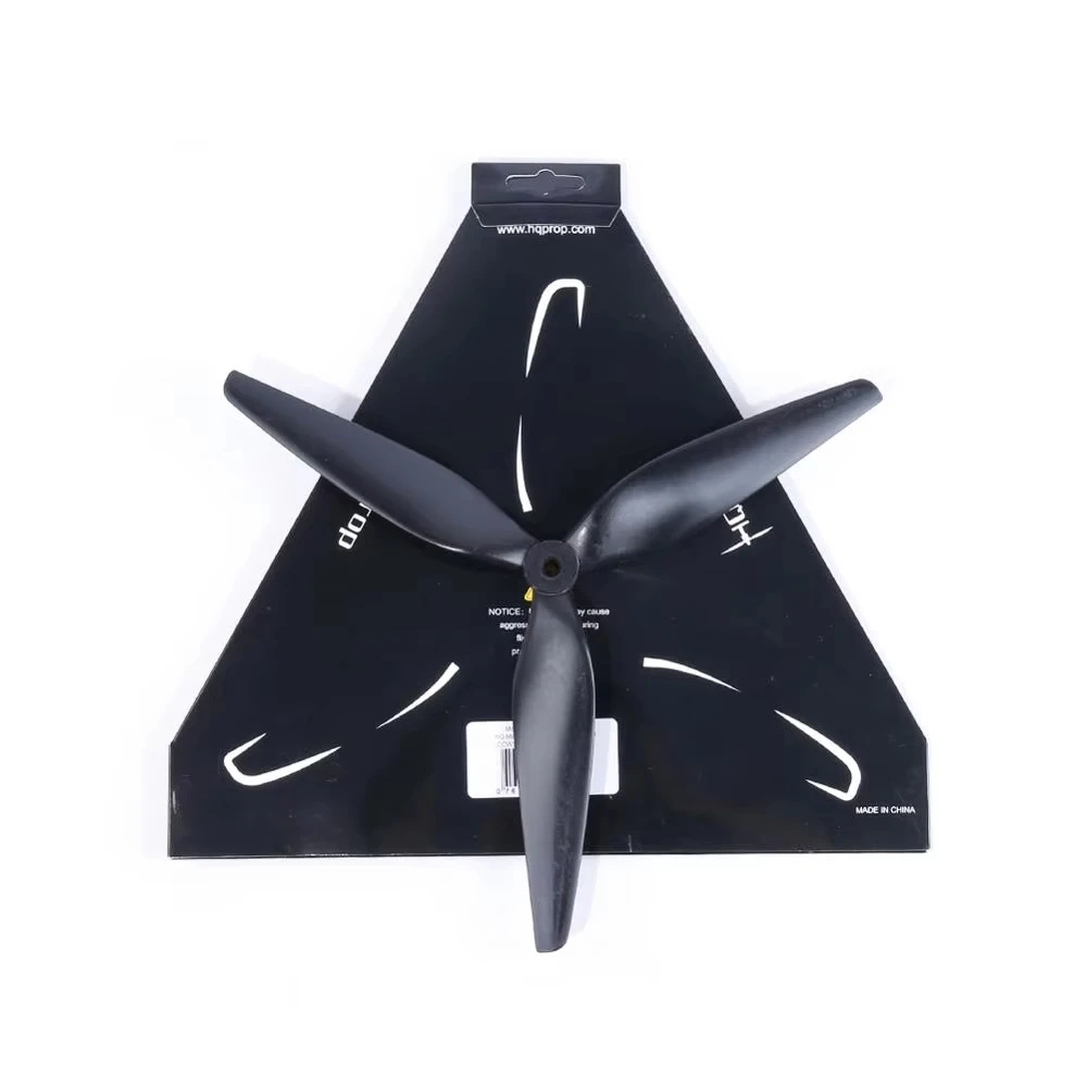 HQ Macroquad Prop 10X5X3 1050 10inch 9X5X3 9050 9inch 3 Blade/Tri-blade Black Carbon Reinforced Nylon Propeller Prop for FPV