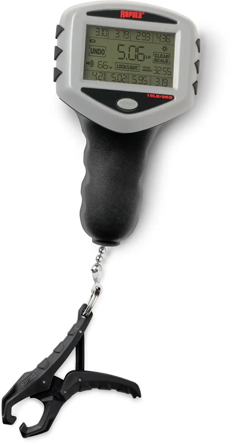 

Цифровые рыболовные весы с сенсорным экраном, памятью и прочным зажимом, 15 фунтов