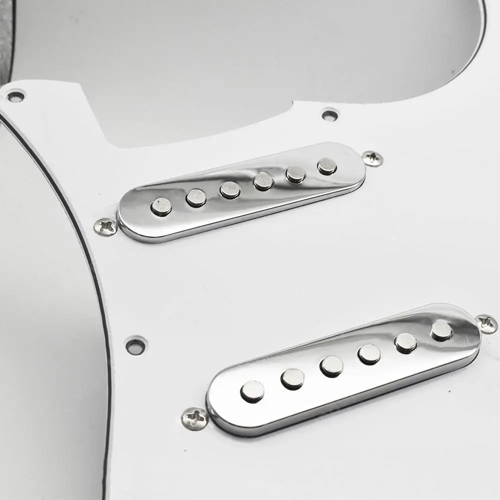 3 Ply Electric Guitar Prewired Loaded Pickguard SSS Pickups Set For ST Electric Guitar Silver