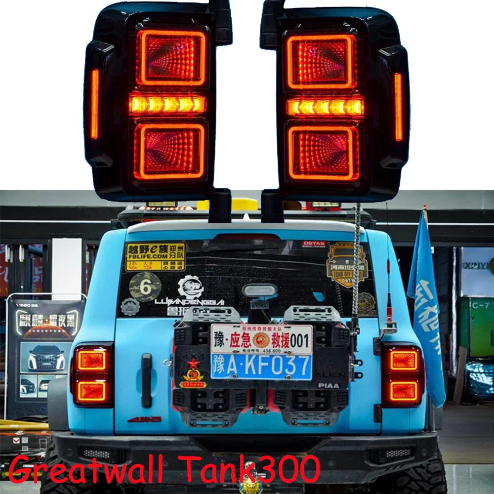 

car accessories bumper tail light Hover Greatwall Tank 300 taillight LED HAVAL Reflector fog Taillamp Hover Tank300 fog lamp