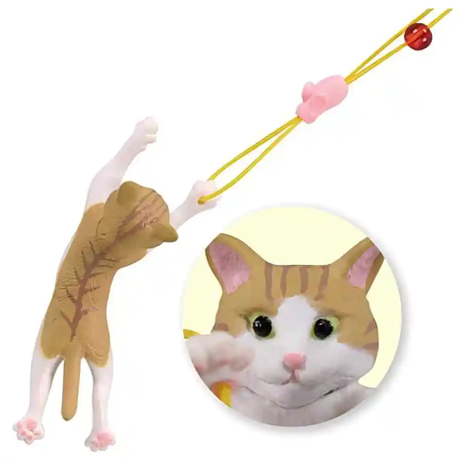 Tarlin capsule toys cute kawaii lucky cat jump mascot brown tabby white neko hang on smartphone pendants gashapons