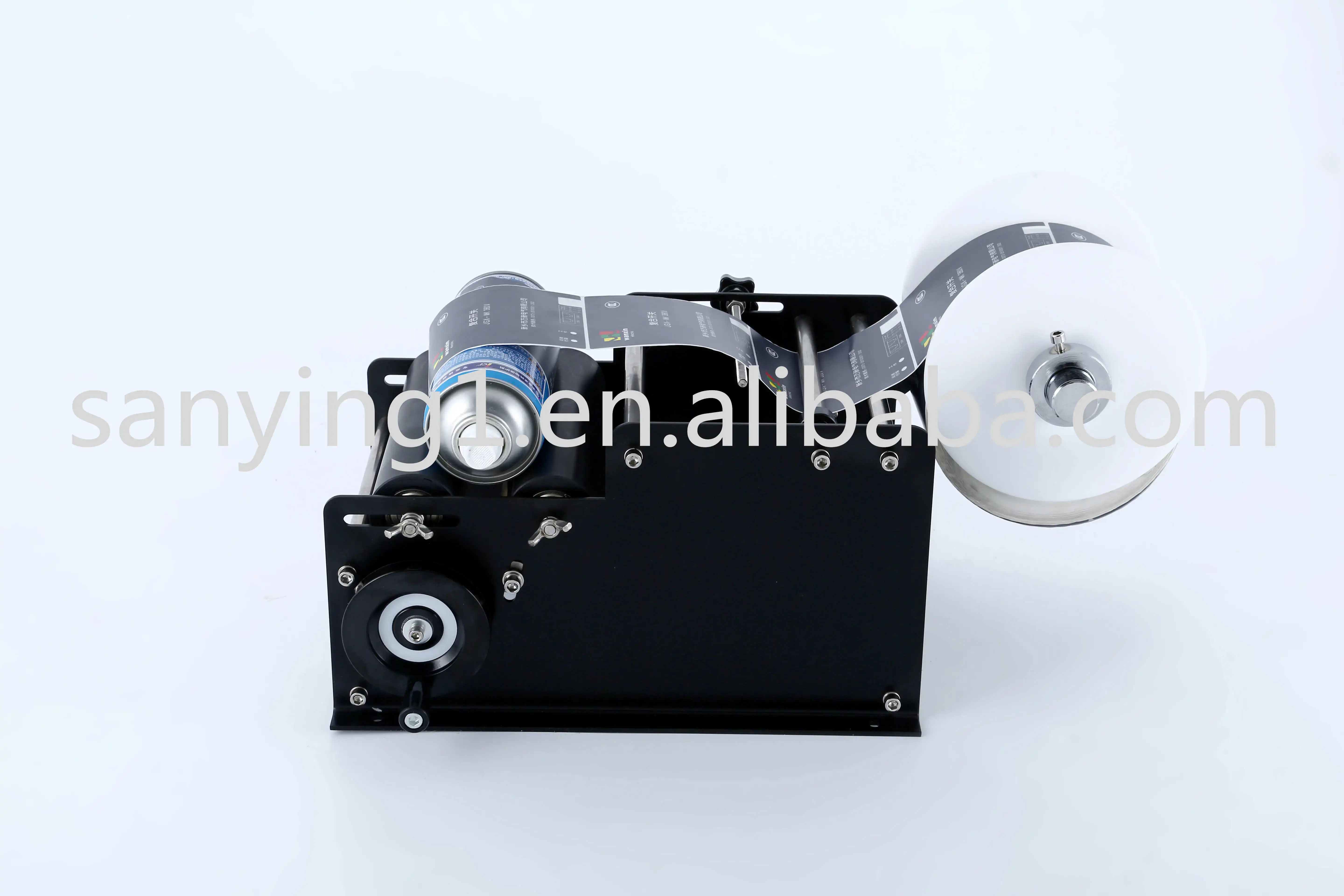 MT-30 Manual Small Cans Jars Labeler Bottle Hand Labeling Machine Cartons Wood Paper Packaging Motor Core 110/220V Easy