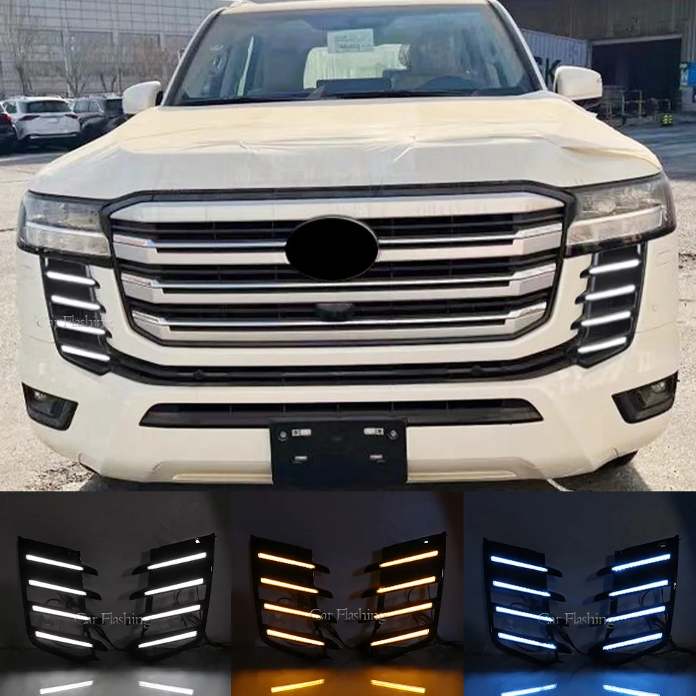 

For the LandCruiser 22-23 LC300 daytime running light modification cruiser front LED turn signal fog lights