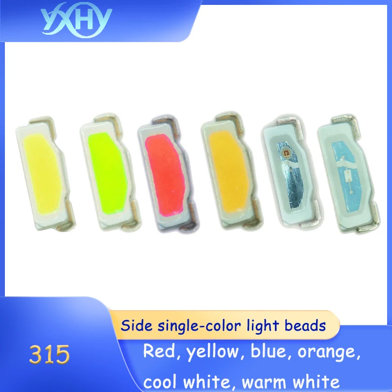 

1000 pcs of high-brightness side-emitting 315 LED chips in red, blue, green and white colors for LED chip-in-the-surface ligh