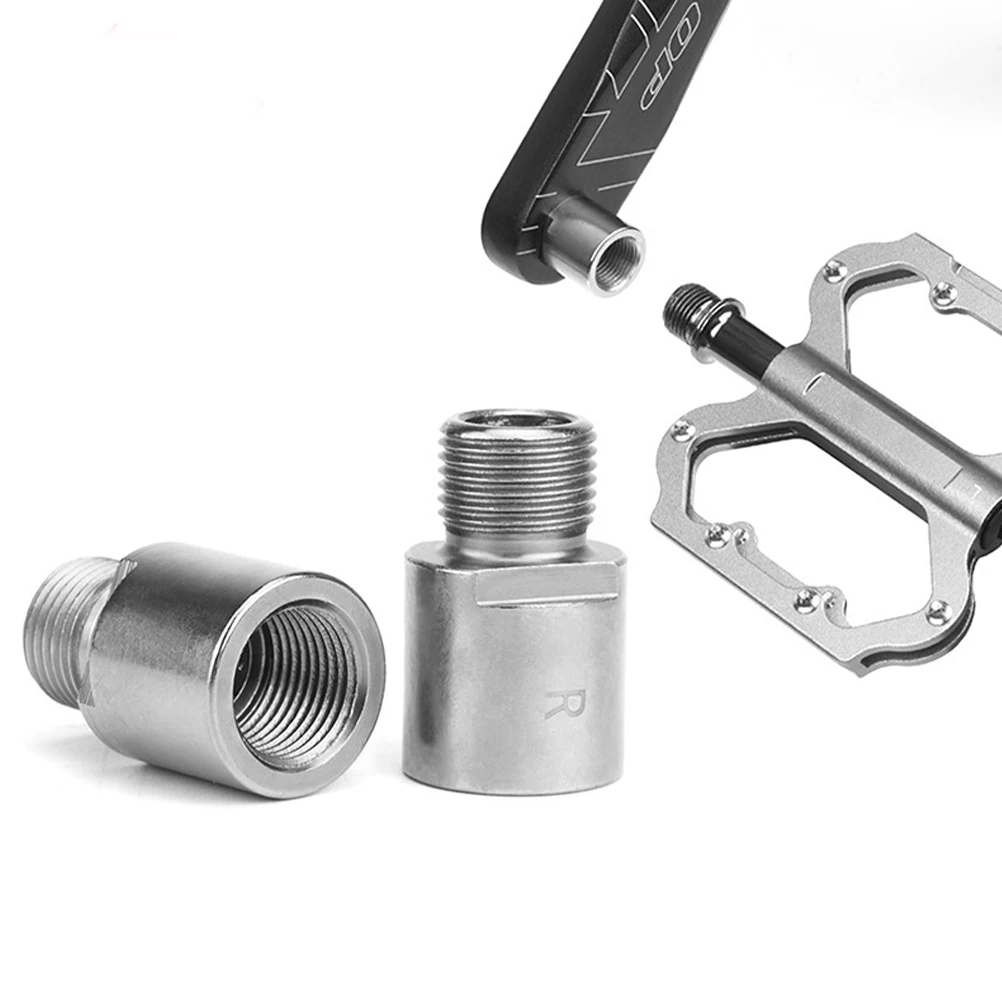 

2pcs Bicycle Pedal Extenders Sturdy Chrome-molybdenum Steel Spacers Axle Bike Accessories Professional Adapter Part