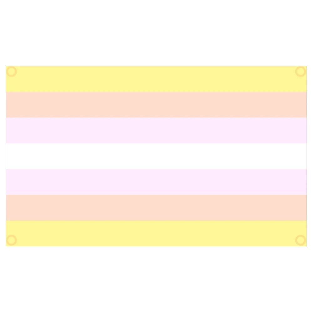 3x5 Ft Pangender Flag Vivid Color and Fade proof Large Rainbow Pride Flags Polyester with Brass Grommets