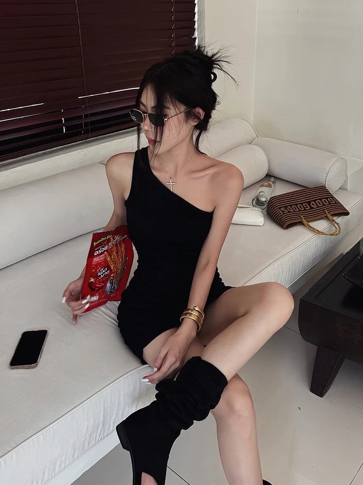 

Sexy Spicy Girl ort Bla Dr Women's Summer Slim Fit oulder Baring Strapl Bodycon Dr Ci Commute Wear