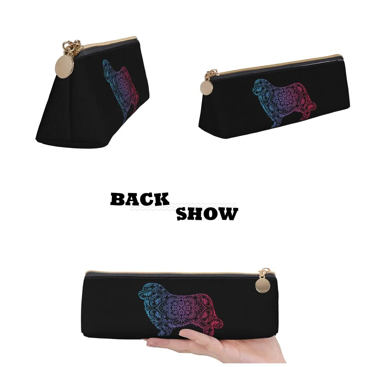 Estuche para lápices de acuarela para amantes de los perros Terranova, estuche para lápices, suministros de papelería, caja para bolígrafos, bolsa para lápices para niños y niñas, escuela