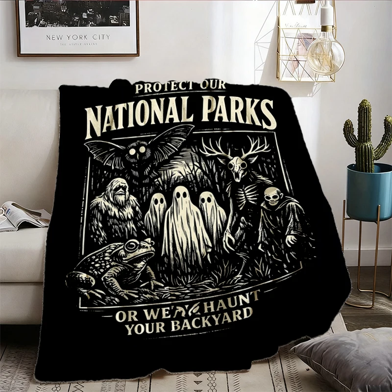 Protect Our National Parks Comfort Cozy Blanket: We'll Haunt Your Backyard Warm Blanket Cozy Blanket Flannel Throw