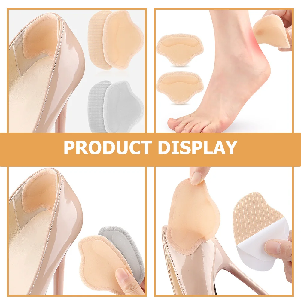 

2 Pairs Replaceable Pads Protectors Shoes Comfortable Foot Pads Wear-Resistant Blister Prevention Heel Liners For High Heels