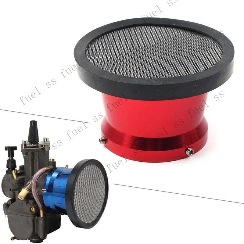 S+  Red 50mm Carburetor Air Filter Horn Cup With Net Funnel Velocity Stacks for PWK