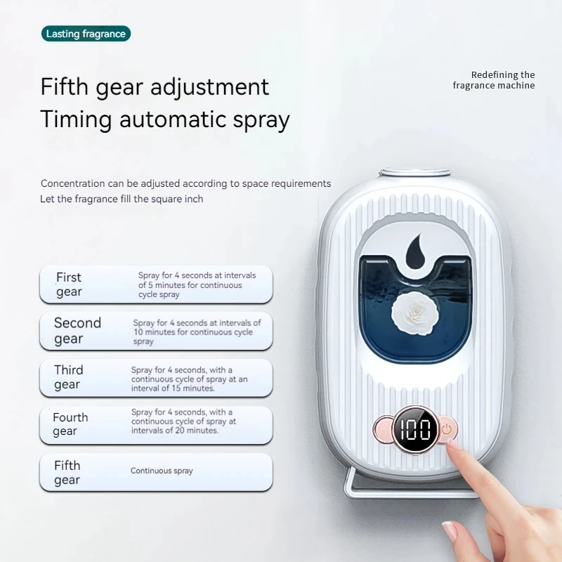 Aromatherapy Machine 5 gear adjustment Timed Automatic Spraying Fragrance Household Perfume Machine Toilet Deodorizing Diffuser