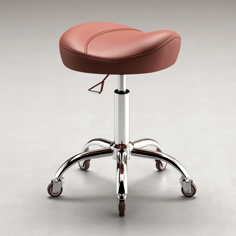 

Luxury Barber Chair Saddle Stool With Wheels Women Dressing Salon Furniture Salon Hair Equipment Barberchair Stoel Barber Chairs