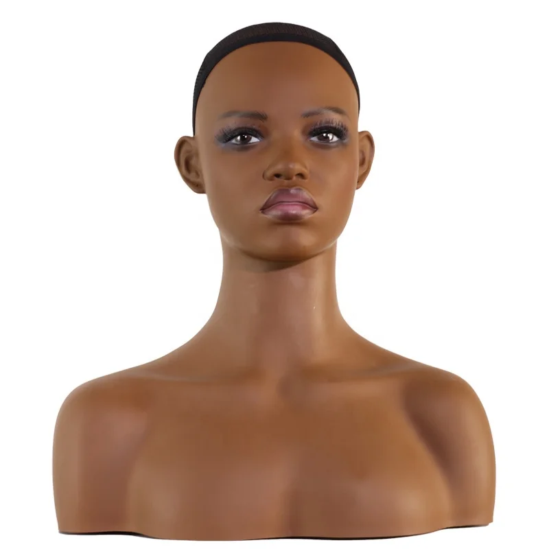 

Versatile Mannequin Head for Presenting Diverse Wig Styles