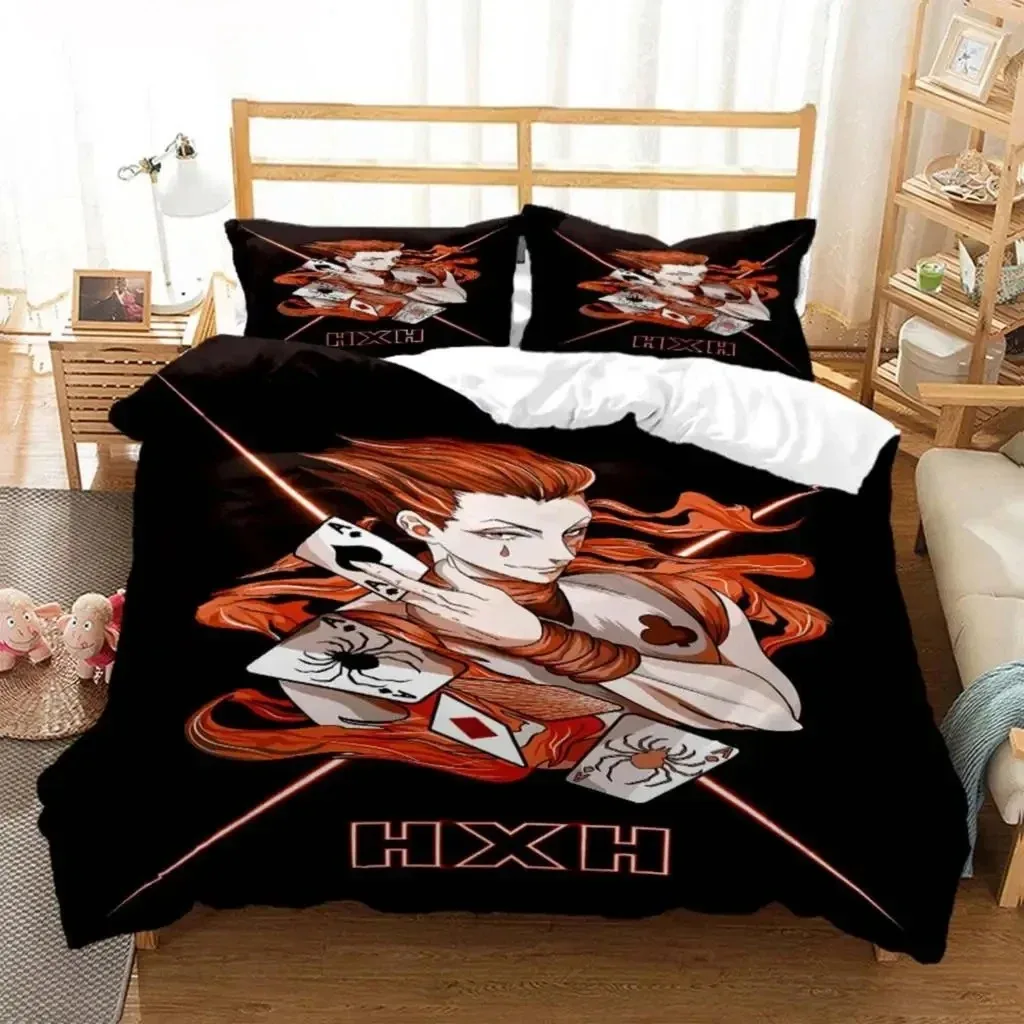 

Hunter×Hunter Bedding Set Exquisite Bed Supplies Set Cartoon Anime Duvet Cover Bed Comforter Set Bedding Set Birthday Gift