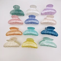 Vintage Hair Clips For Girls Claw Clip New Marble Textured Barrette Shark Clip For Women Hair Accessories